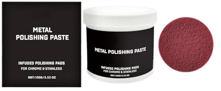 Metal Polishing Paste, 100g Scratch Remover Buffing,Polierpaste mit Rohrpolstern, Metal Chrome Stainless Steel Polishing Pads For Oxidation Discoloration Brass für Rohre, Abgasrohre, räders