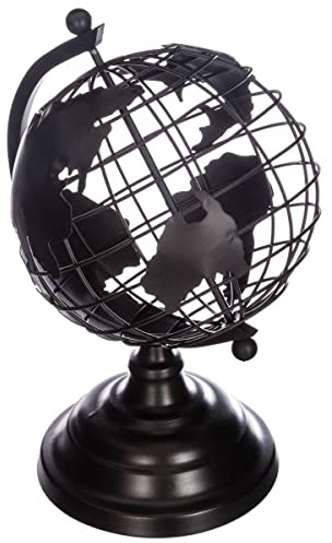 Globus – Metall – Schwarz – Höhe 28 cm – Atmosphera Designer Innen