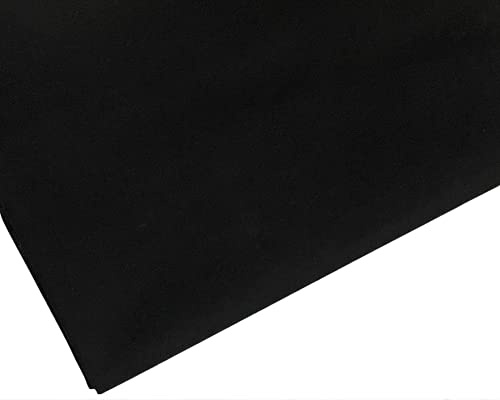 Vanligt svart polyesterbomullstyg – 112 cm brett (svart, 3 meter)