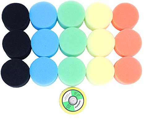 ANCLLO Lot de 16 tampons de polissage plats de 5,1 cm pour ponceuse à air comprimé