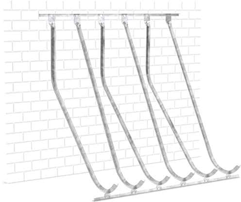 Platzsparender Schräghochparker SW 6 Wandmontage | Fahrradständer für 6 Fahrräder | Wandmontage | Einfach schräg, komfortabel und sicher parken | Fahrradparker Schrägparker Hochparker | Dreifke®