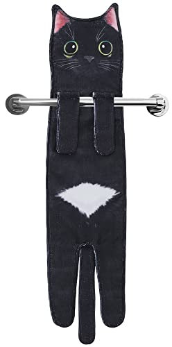Regali Divertenti Gatto Asciugamani,Natale Decorazioni Asciugamano Cucina Bagno,Gatti Gadget Utili Originali,Idee Regalo Oggetti per La Casa Nuova,Regalo Compleanno per Donna Mamma Amanti dei Gatti