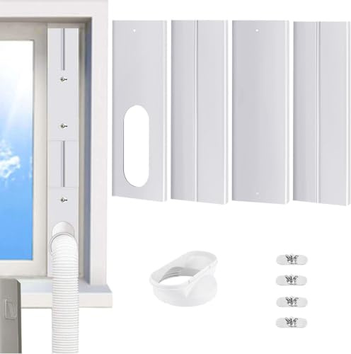 Portable Air Conditioner Replacement Sliding Window PVC Seal Bracket | Multipurpose Window Vent Fit 15cm/ 5.9inch Diameter Exhaust Hose Pipe Duct
