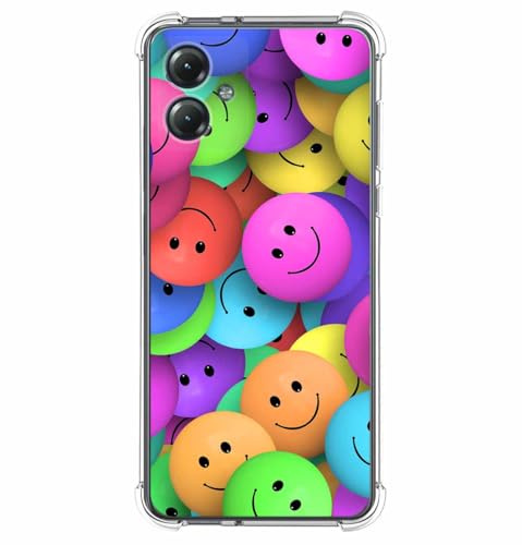 Funda Silicona Antigolpes para Motorola Moto G54 5G diseño Smile Dibujos