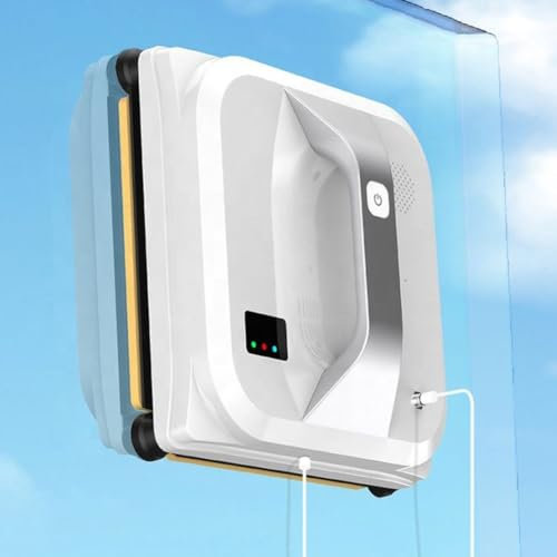 XGHDPBM Window Vacuum Cleaner Robot, Robotic Window Cleaning Machine with 3 Clean Modes, Remote Control & 2800 Pa Strong Suction, Power-Off Endurance 20min, for Window Tiles Bathrooms