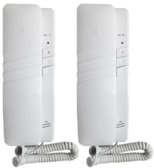 CITOFONO INTERFONO DIGITALE WIRELESS 433 MHZ DA PARETE 2 UNITA' DA INTERNO INTERCOMUNICANTE AC 220V / DC 5V