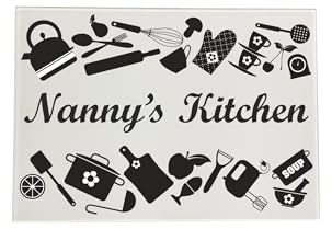 Glass Chopping Board 28x20cm Personalised Kitchen