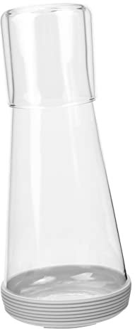 VALICLUD Caraffa in Vetro Trasparente Da Per o Tè Design Classico e Adatta Per Camera Da Soggiorno o Ufficio Realizzata in Materiale Durevole