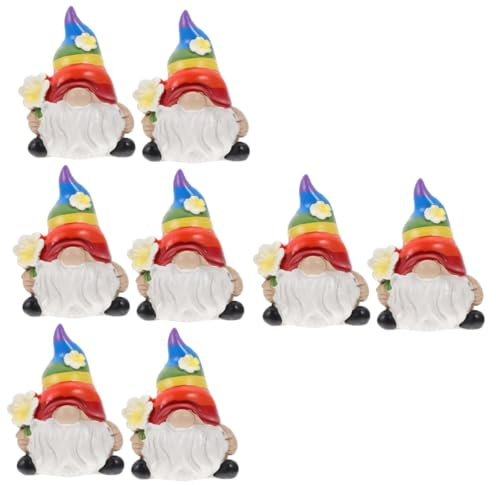 Toyvian Estatua De Duende De Jardín De Adorno para Exteriores Decoración para Patios 2 Piezas X 4