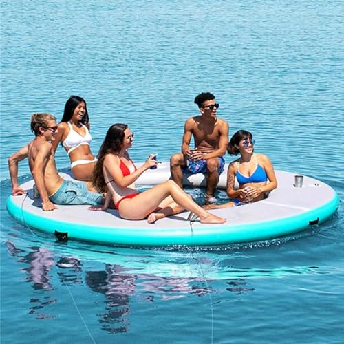 Floating Island Floating Bed, Inflatable Sofa, Inflatable Floating Platform, Swimming Pool Yacht Leisure Platform Mat