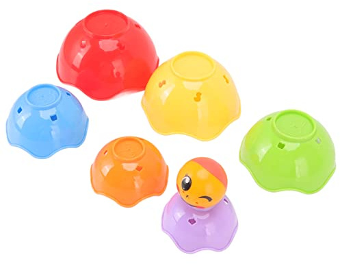 Fdit Jouet éducatif Léger pour bébé avec Gobelets Empilables pour Garçons et Filles, des Couleurs et des Tailles pour Améliorer la motricité Fine, Jouet de Développement Précoce pour 6 Gobelets