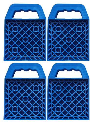 Almohadillas para gato para autocaravana, placas de soporte para vehículos resistentes, almohadillas antideslizantes, juego de 4 para nivelación de vehículos recreativos | Ideal para autocaravanas, ca