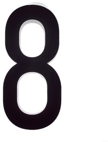 Entgoinggo Numeri civici, resistenti alle intemperie per esterni retroilluminati a LED, numeri da 0 a 9, targhetta personalizzabile per indirizzi per ville, hotel e cortili (9)