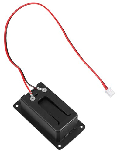 MAGICLULU Boîtier à Piles 9v pour Guitare Électrique Micro Actif, Connecteur 2 Broches Stable, Étui de Batterie Noir Compatible Accessoires Guitare Électrique et Basse, Compartiment