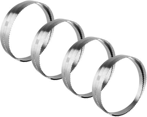 Set de 4 - Hoja de sierra de cinta de 1400 x 10 x 0,50 x 4 mm para sierras de cinta, adecuada para madera blanda, madera dura, leña