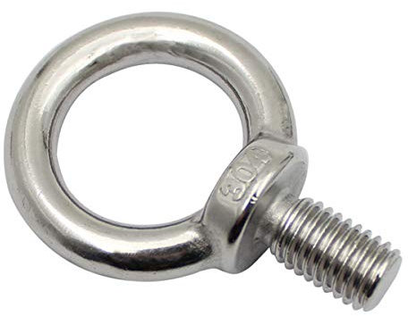 6PCS Anneau de levage à œil boulonne l'acier inoxydable 304 de l'attache-fil filetée, Pack-of-6, M10