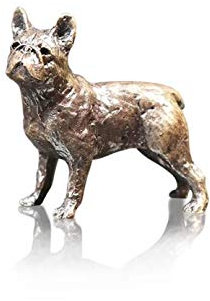 Figura in miniatura in bronzo massiccio 2085 con scritta in lingua inglese maggiordomo e pesca, 3 x 1,5 cm