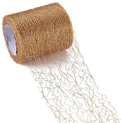 Pandahall - Rotolo di nastro in tulle con grandi fori, 18,6 m, 7,6 cm, per fai da te, artigianato, fiori, confezioni regalo, gonne, tende, sfondo