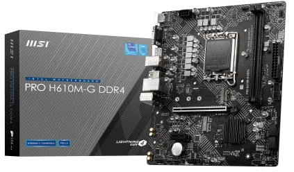 MSI Pro H610M-G WiFi DDR4 Carte mère Micro-ATX - pour processeur Intel Core de 14e, 13e et 12e génération, LGA 1700 - Memory Boost 3200 MHz Max., PCIe 4.0 x16, M.2 Gen3, Wi-FI 5, BT 4.2