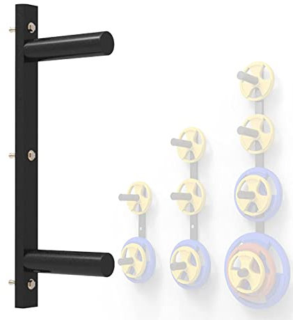 AHDFY HantelscheibenstäNder 50mm, Hantelablage Hantelständer zur Wandmontage, Olympisches Hantelregal, Stahl - Kurzhantelständer, Langhantelständer, Bis 448 kg Belastbar, Platz Sparen,2 stangen