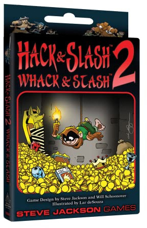 Steve Jackson Games | Hack & Slash 2: Whack & Stash Expansion Pack | Strategy Card Game Expansion | Requires Original Hack & Slash to Play | Fun for 1 to 5 Players | Ages 12 and Up | English