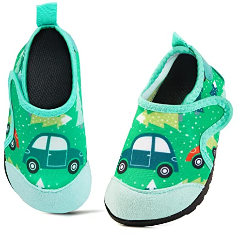 Kinder Badeschuhe Schnell Trocknend Wasserschuhe Mädchen Jungen Schnell Trocknend Aquaschuhe Barfußschuhe Klereeninder Barfußschuhe Strandschuhe Schwimmschuhe Green 24/25 EU, Herstellergr. 27-28