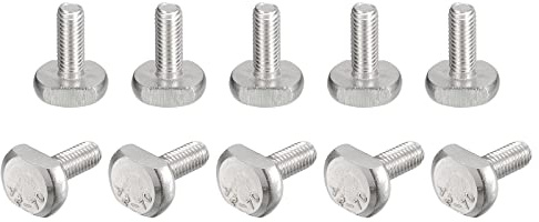 QUARKZMAN 20Stk T-Schlitz Bolzen M6x16mm T Schlitz Einsteigen Bolzen Schieben Bolzen 304 Edelstahl T Form Schrauben für T Spur