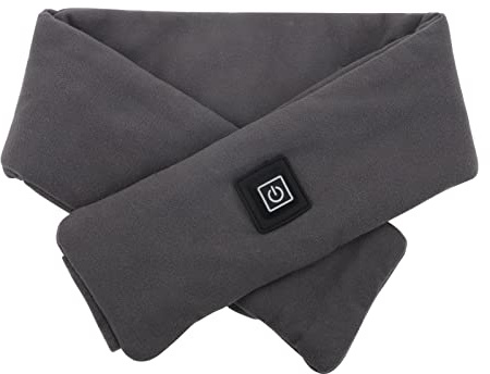 Winter Damen Beheizter Schal Elektrischer Heizschal Halsschal Warm Halswärmer Loop Schal Heizkissen Wickel Nackenwärmer mit 3 Heizstufen USB Heizkissen Wärmeschal für Jagd Angeln Camping Wandern