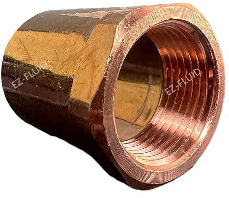 EZ-FLUID Plumbing (1-Pc) 1 Solder x 3/4 FIP LF Copper Male Adapter,C x FIP Sweat To Female Threaded Male Adapter Reducing Sweat Solder Copper Pipe Fittings