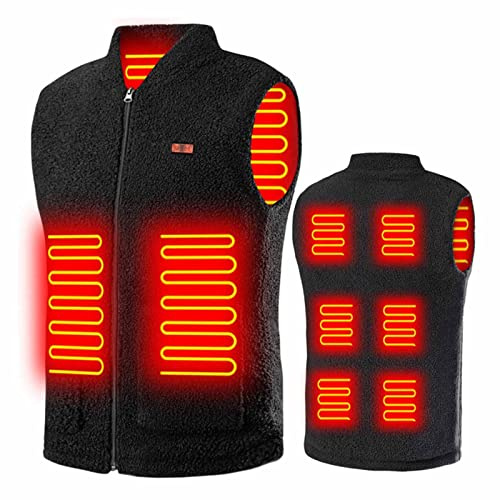 RLEHJN Beheizbare Weste Damen Herren Heizweste Jagd ärmellos Beheizbare Jacke Mit Heizung, 4/8/9//11/13/17 Heizzonen Unisex Wärmeweste USB Elektrisch Heated Vest Powerbank Winter Wärmende Gilet