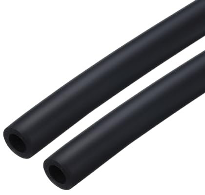 QUARKZMAN 2 Stück 2m/6,6ft Rohrisolierung Schlauch 5/8 Zoll (16mm) ID 26mm OD Schaumstoffschlauch für Griffunterstützung, Schwarz