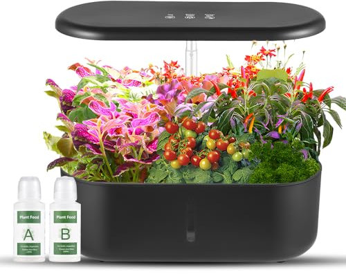 Irishom Pflanzenlicht für Zimmerpflanzen mit Wasserpumpe,10 Hydroponic Propagation System,24W LED Plant Lamp,3.6L Water Container,2080 lm,35 cm Height Adjustable