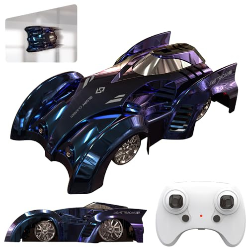 OBEST Fjärrstyrd bil, väggklätterfordon, 360° rotation vägg, klätterbil, elektrisk noll tyngdlöshet drift, RC bil med coola ljus, gåva, barnleksak för pojkar och flickor