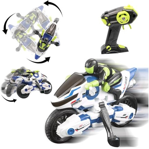 OBEST Motocicleta teledirigida de 2,4 G, moto de acrobacias teledirigida, gira en su lugar/360 ° Drift, adecuada para niños y niñas regalos para niños