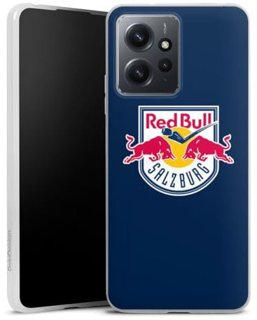 DeinDesign Slim Case extra dünn kompatibel mit Xiaomi Redmi Note 12 4G Silikon Handyhülle transparent Hülle EC Red Bull Salzburg Offizielles Lizenzprodukt Eishockey