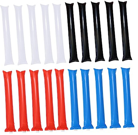 Anneome 48pcs Inflatable Boom Sticks for Cheering Thunder Sticks Football Thunder Soft Blow up