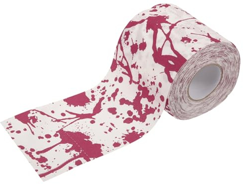 FRCOLOR 5 Rollen Halloween Toilettenpapier mit Handabdruck Dekoration Bedruckte Klopapierrolle für Badezimmer Gruseliges Party Hautfreundlich nicht Verblassend Glatte Oberfläche