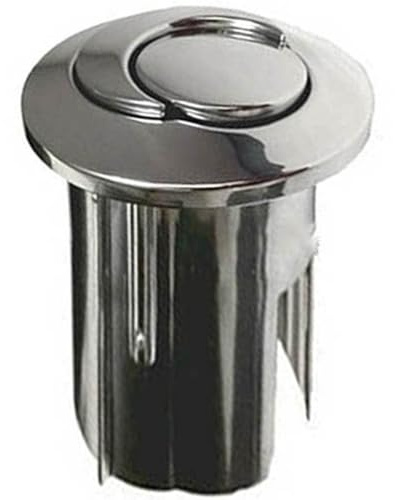Botón Pulsador de doble descarga D2D, media luna, tipo corto, AH0001800R, compatible con el cisterna. boton para inodoro Water pulsador 822043001 (Largo(Cuerpo 7,40 cm))