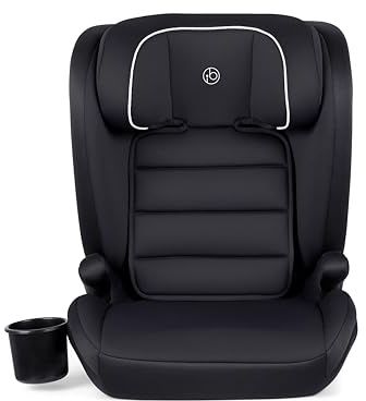 Ickle Bubba Oracle ISOFIX Booster Seat, i-Size High-Back Car Seat with Side Impact Protection & Cup Holder, Converts to Backless Booster for Children 100–150cm (Approx. 4–12 Years), Black
