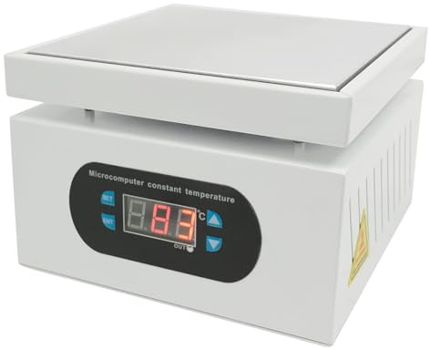 Repomanda, Plaque chauffante électrique 500 W avec micro-ordinateur, station de préchauffage pour soudure BGA PCB, 150 x 150 mm, surface de chauffage 0-400 °C, pour réparation d'écran de téléphone