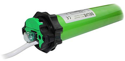smarotech® Rollladen-Nachrüstset: Universal-Rohrmotor Selve SP2/30 inkl. 4-Kant-Stahl-Stift mit 12mm Kopf, Anschlusskabel und SW 60 Adapter. (SP 2/30 ohne Lager, SecuBlock)