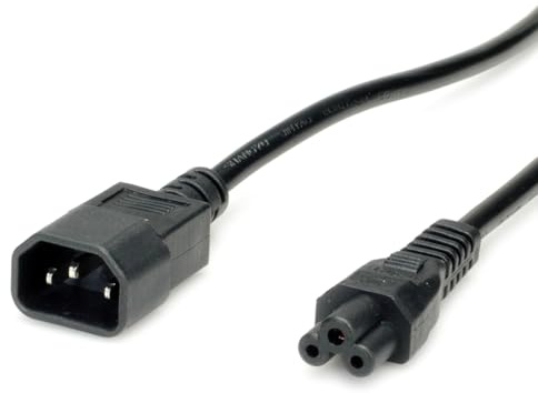 VALUE nätkabel IEC320/C14-kontakt – C5-uttag, svart, 1,8 m
