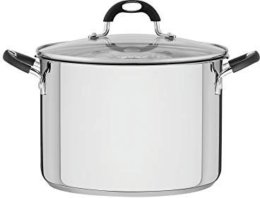 Tramontina Duo Silicone Pot Set (Pasta Pot 24 cm 7.8 L), Silver, Black