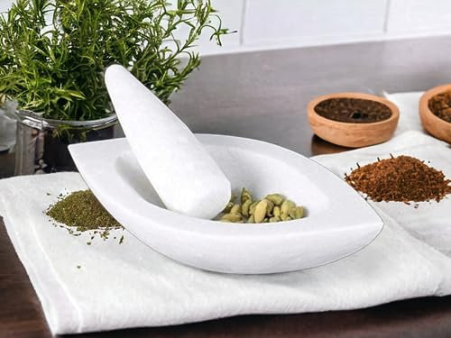 SAUDEEP INDIA Set di mortaio e pestello in granito Imam Dasta, Ohkli Musal, Kharal o Khalbatta o mixer e macina per cucina e barca, mortaio da 25,4 cm