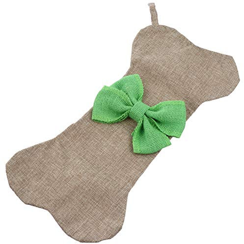 Cabilock Weihnachtsstrumpf Mit Hundeknochen Jute-geschenktüte Schleife Weihnachtsdekoration Füllbar Mit Geschenken Und Leckereien Für Familie Und Freunde