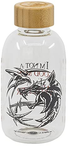 Stor The Witcher - Petite Bouteille en Verre réutilisable et transportable - Transparent