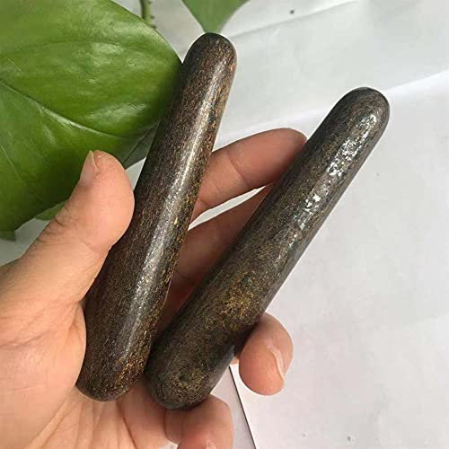 Heilende Kristalldekoration. 10cm Schöne Multi-Farbmassagegerät mit natürlichem Kristall-Energie-Heilungsgeschenk 1pc (Color : Dark Brown, Size : 1pc)