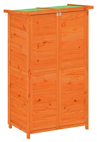 vidaXL Cobertizo Herramientas jardín Madera Pino marrón 83x57x140 cm, cobertizo de jardín, caseta de jardín, cobertizo Herramientas de Madera
