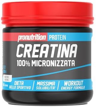 Pronutrition Creatina Monoidrato – Incremento Prestazioni ed Energia Cellulare ad Alta Intensità – 200 g - Gusto Neutro