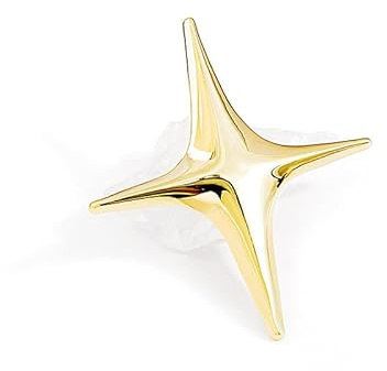 HIFFEY Kleine Stern-Brosche, Abzeichen for Herren und Damen, Blusen, vierzackiger Meteor-Anstecknadel aus Metall, Sterne, Hemdkragen, Anstecknadeln, Geschenke(Gold)